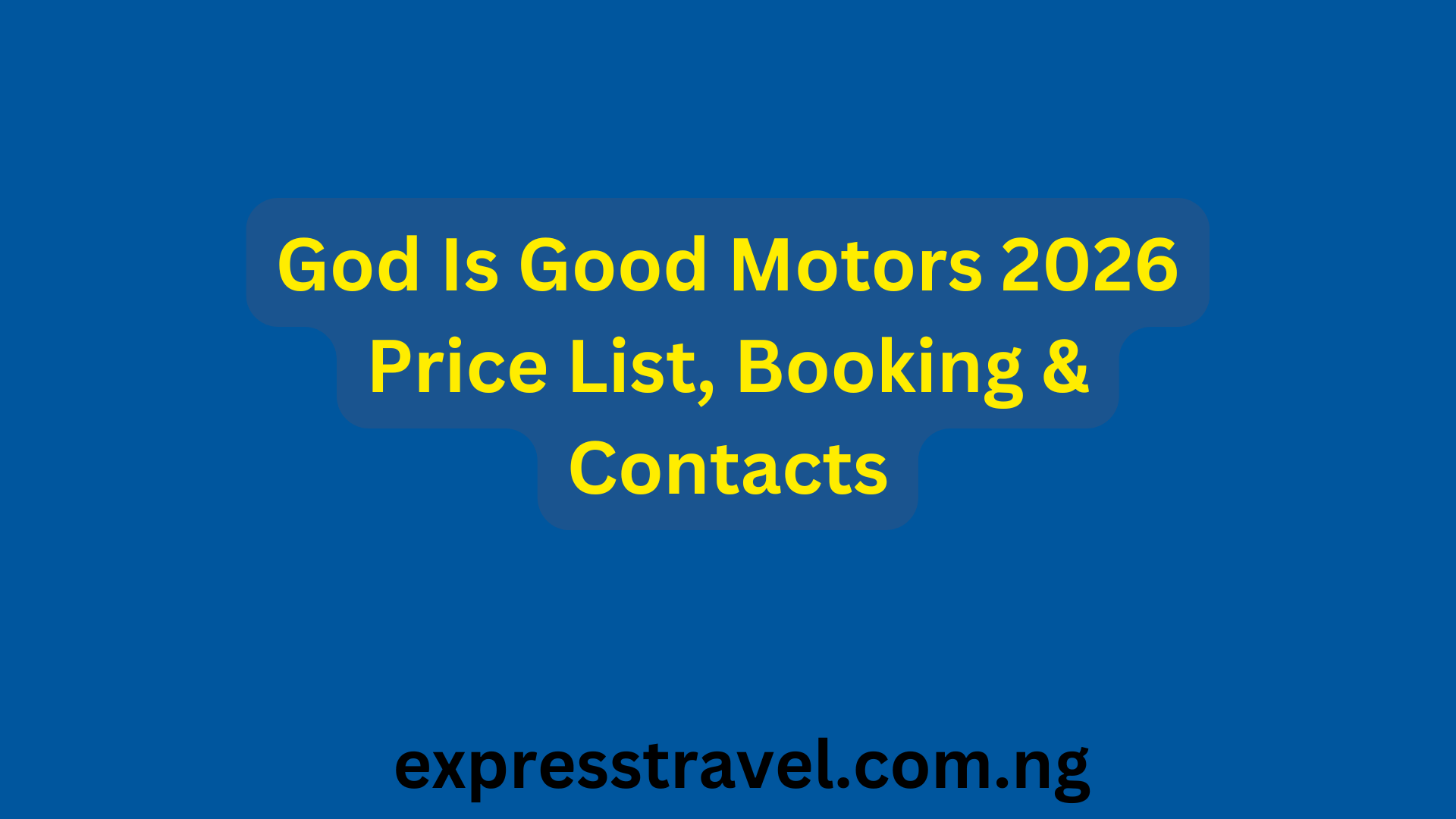 God Is Good Motors (GIGM)